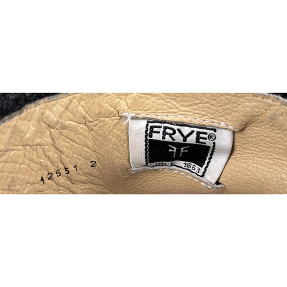 Frye Women’s Western 9 1/2 Black Leather Tabitha Harness Short Ankle Boots - Picture 7 of 8